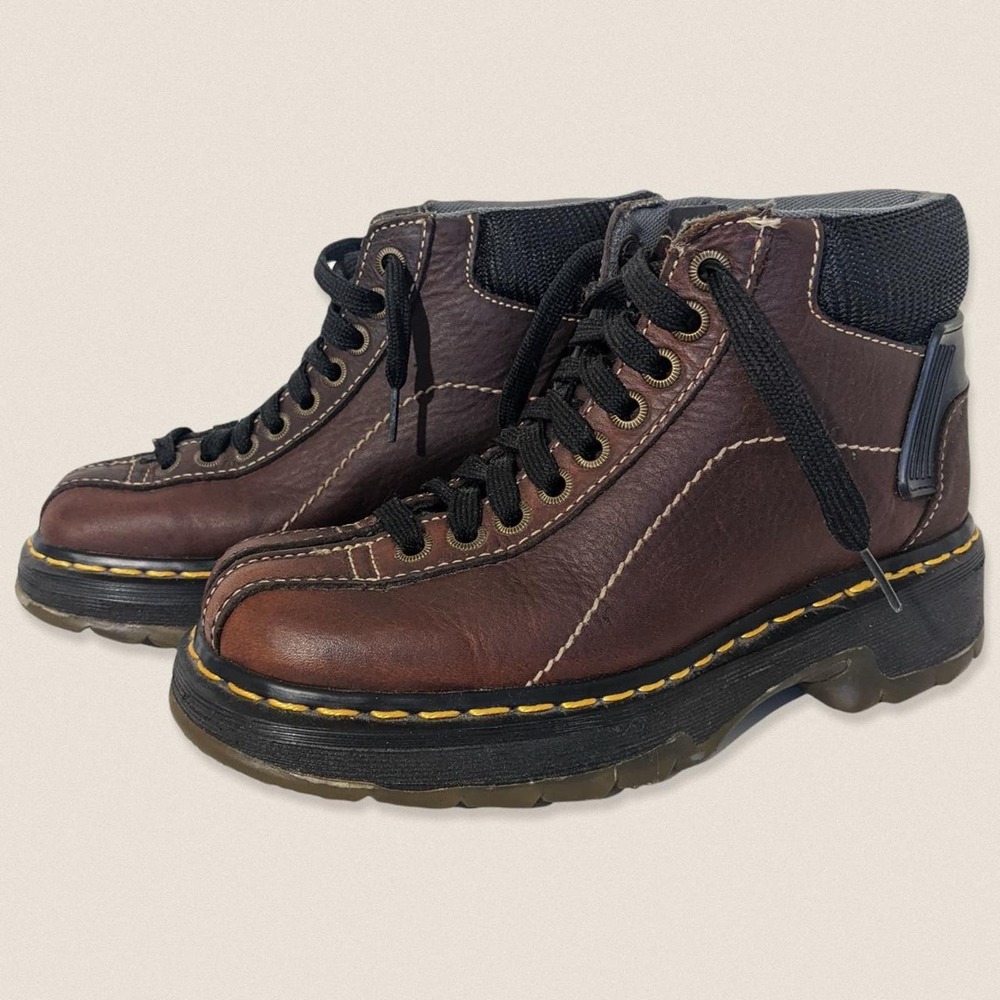 Vintage Doc Dr. Martens DMs chunky boots England Brown 7 US Women / UK 5